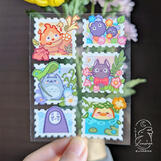 Ghibli Inspired Stamp Stickers - USA, AU ✦ Ghibli Inspired Stamp Stickers - Rest of World